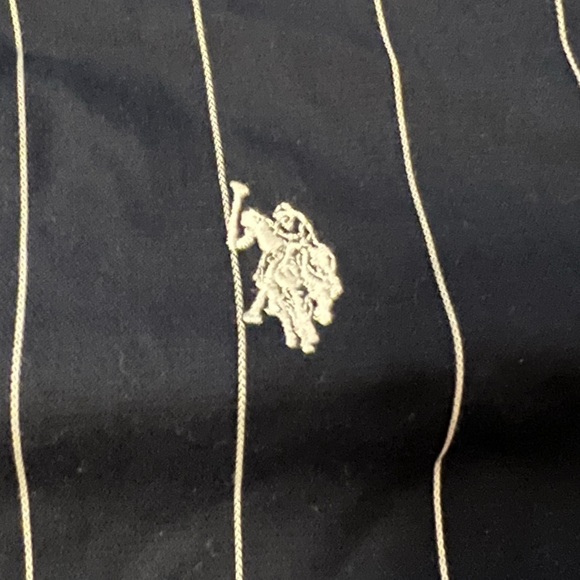 U.S. Polo Assn. Blue and White Casual Button Down Shirt - Picture 3 of 7